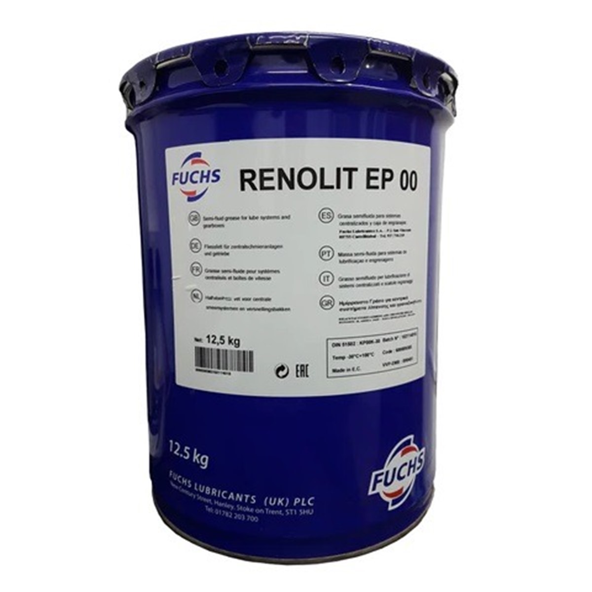 FUCHS 12.5KG RENOLIT EP 00 GREASE DRUM